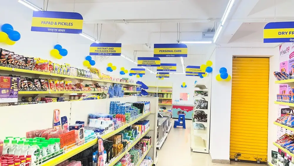 Papad, pickles and packaged food aisle