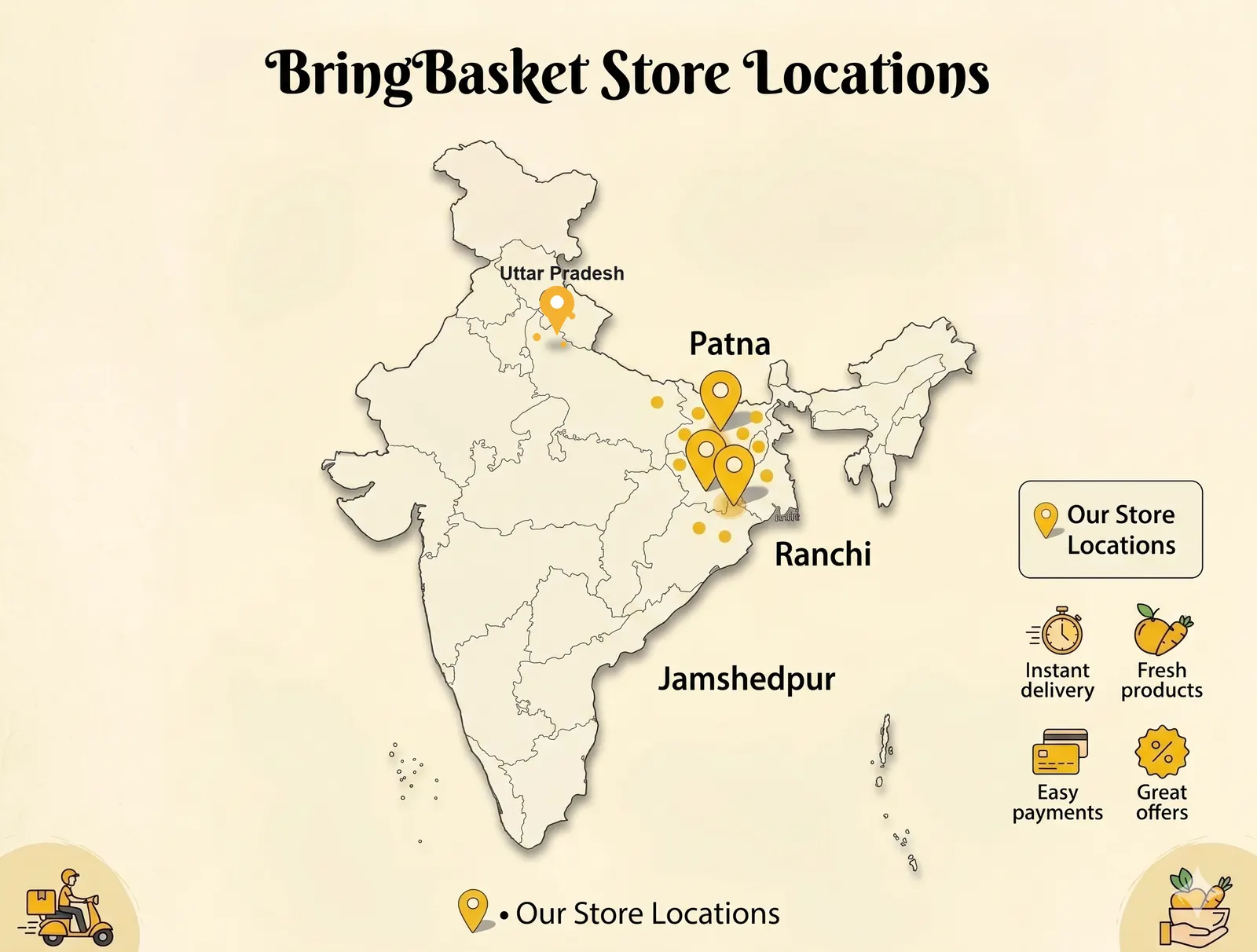 BringBasket Store Locations in India